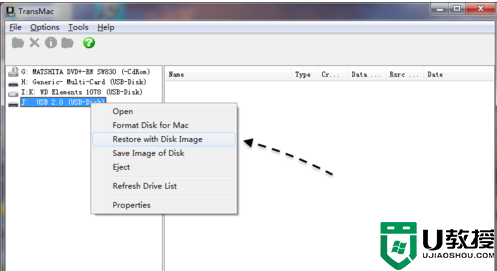 Restore with Disk image